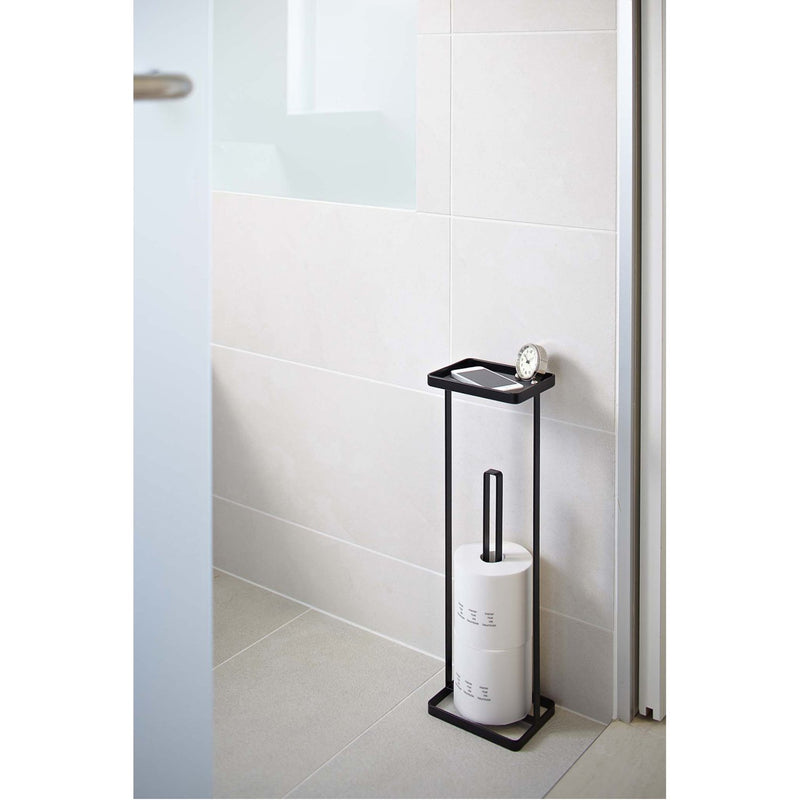media image for Tower Free Standing Toilet Paper Holder with Tray by Yamazaki 249