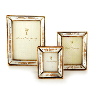 product image of Verona Gold Leaf Mirror Photo Frame Set Of 3 By Twos Company Twos 7825 1 525