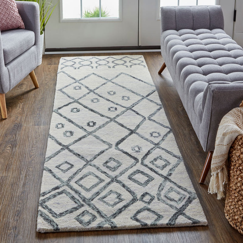media image for Quillan Hand Tufted Beige and Gray Rug by BD Fine Roomscene Image 1 242