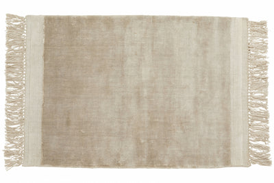 product image of filuca shiny beige carpet with fringe 1 540