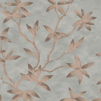 product image of Branch Motif Texture Wallpaper in Golden Brown/Grey 549