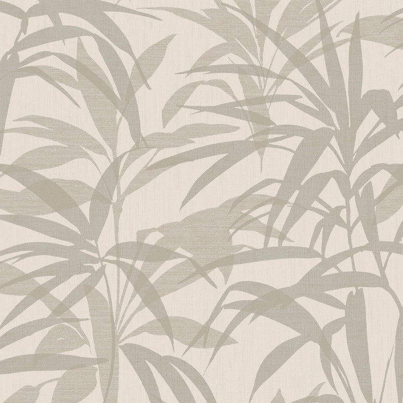 media image for Bamboo Leaf Exotic Wallpaper in Silver/Grey 20