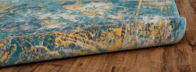 product image for Arsene Teal and Yellow Rug by BD Fine Roll Image 1 54