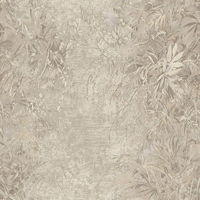 product image of Abstract Leaf Textured Wallpaper in Warm Brown 588