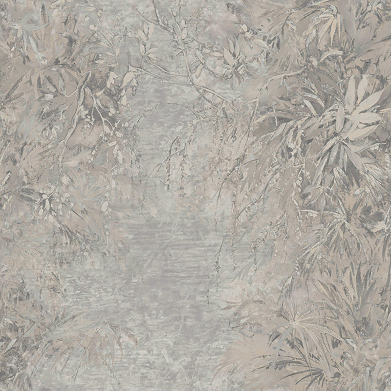media image for Abstract Leaf Textured Wallpaper in Grey/Brown 25