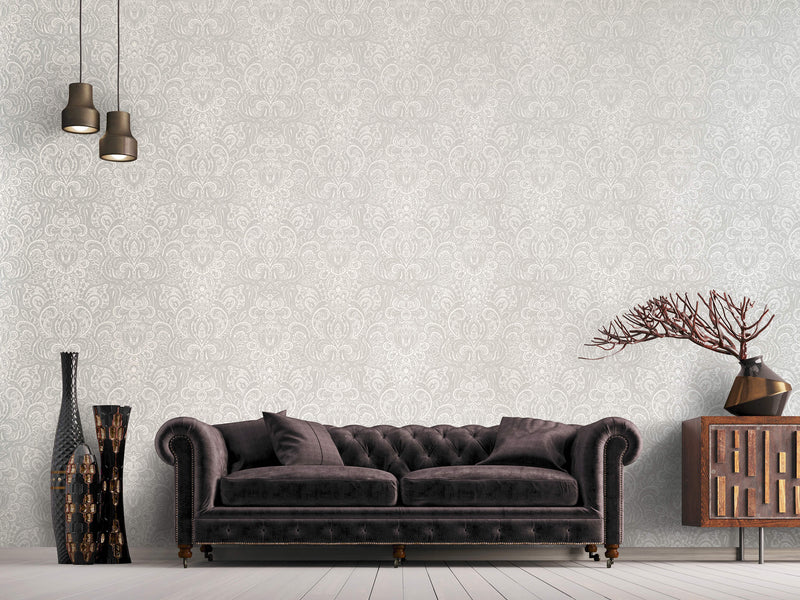 media image for Aphrodite Snow Silver Wallpaper from the Adonea Collection by Galerie Wallcoverings 212