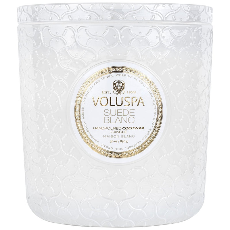 media image for suede blanc 30oz luxe candle 1 251