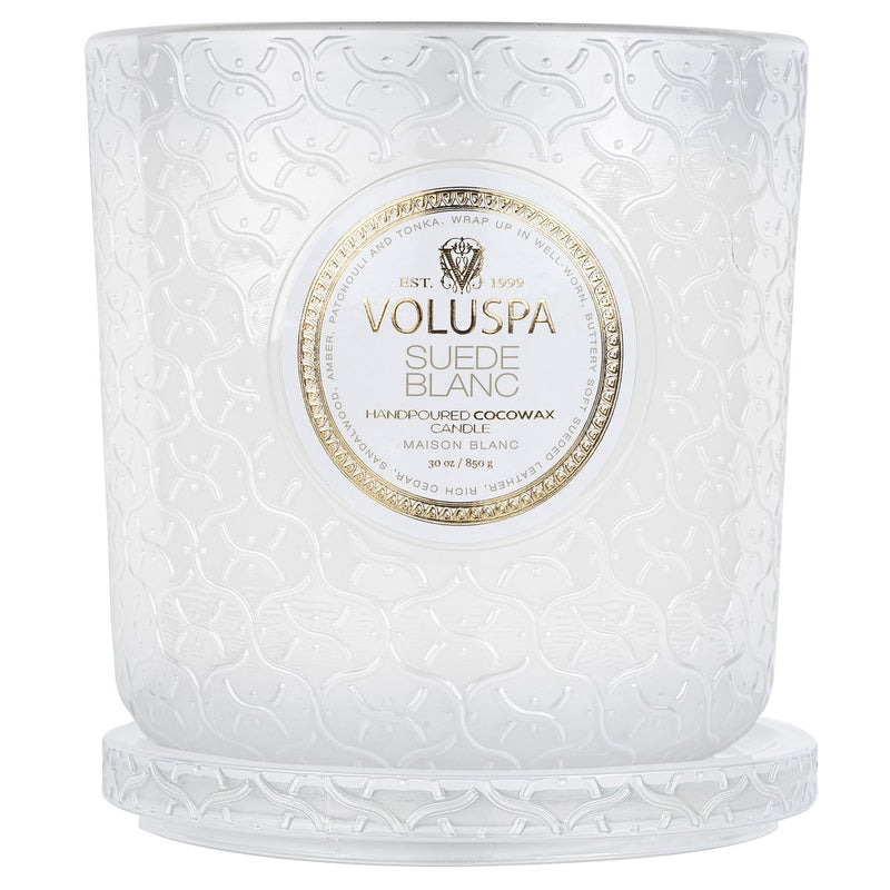 media image for suede blanc 30oz luxe candle 2 294