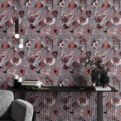product image for Felice Wild Garden Wallpaper in Chili 13