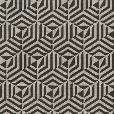 product image of Geometric Flocked Wallpaper in Mocha 597