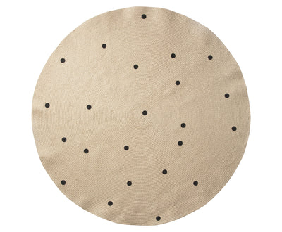 product image of Large Jute Carpet in Black Dots by Ferm Living 529
