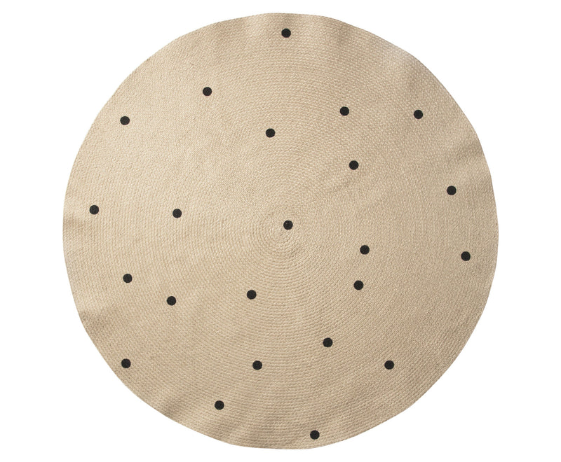 media image for Large Jute Carpet in Black Dots by Ferm Living 236