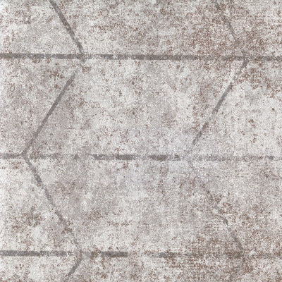 product image for Geometric Imitation Stone Wallpaper in Taupe/Mauve 18