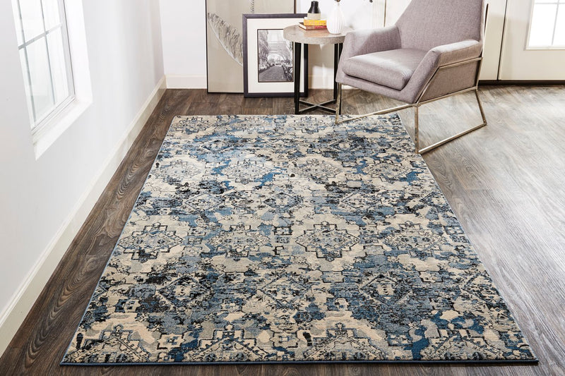 media image for Tullamore Blue and Tan Rug by BD Fine Roomscene Image 1 268