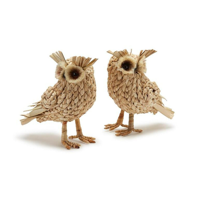media image for Hand-Crafted Owls - Set of 2 210