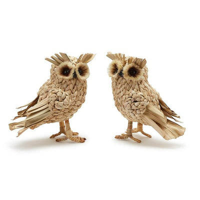product image for Hand-Crafted Owls - Set of 2 60
