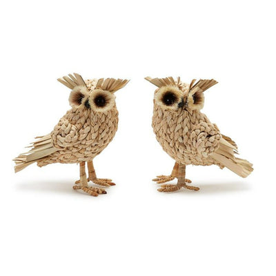 product image for Hand-Crafted Owls - Set of 2 32