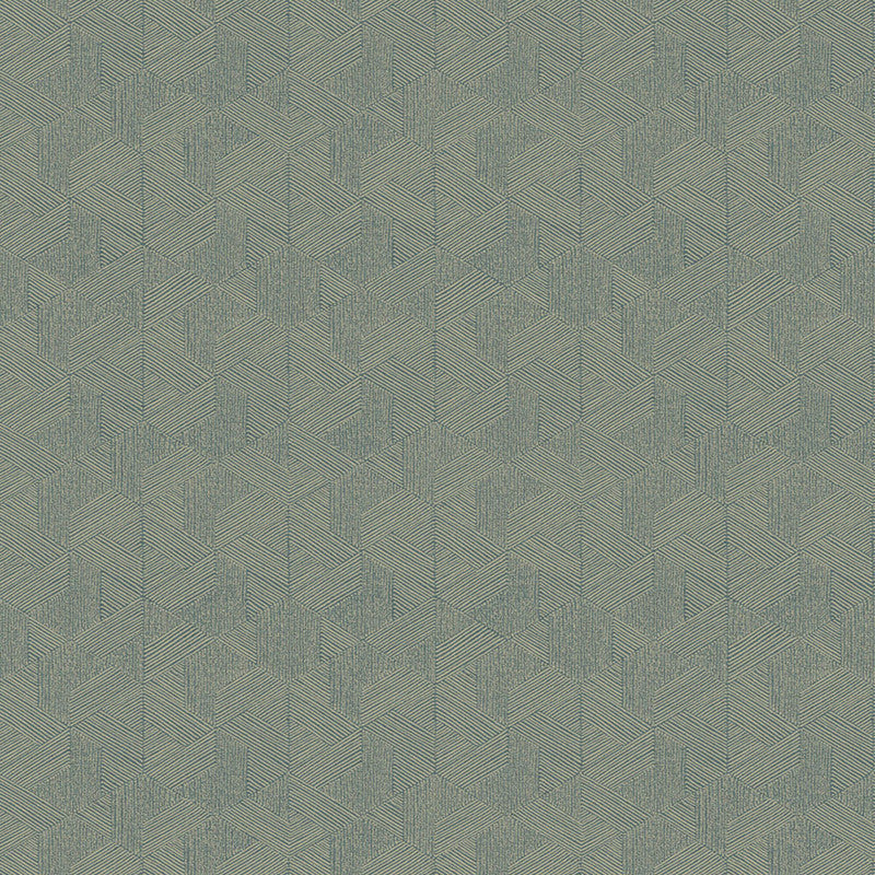 media image for Abstract Geo Modern Wallpaper in Teal/Silver 282