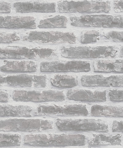 product image for Exposed Brick Wallpaper in White/Greige from the Olio Collection 64