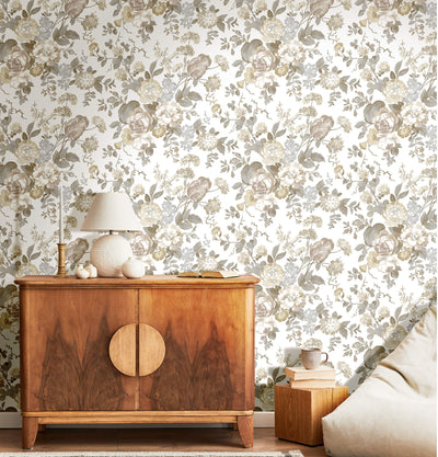 product image for Bouquet Edra Beige Wallpaper from Cottage Chic Collection by Galerie Wallcoverings 80