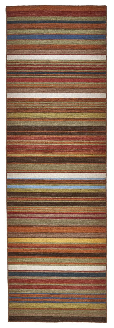product image for Naida Flatweave Red and Brown Rug by BD Fine Flatshot Image 1 58