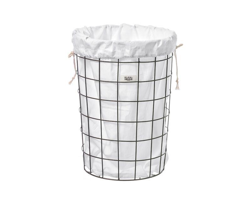 media image for wire basket with plain laundry bag medium design by puebco 4 242