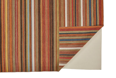 product image for Naida Flatweave Red and Brown Rug by BD Fine Fold Image 1 83