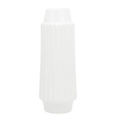 media image for ella faceted ceramic 14h vase in white design by torre tagus 2 21