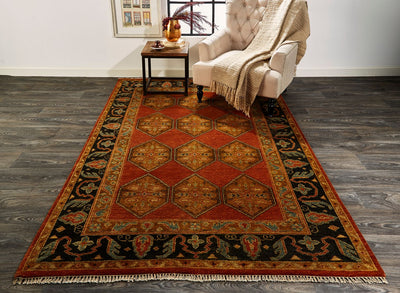 product image for Alden Hand Knotted Rust Gold Rug by BD Fine Roomscene Image 1 92