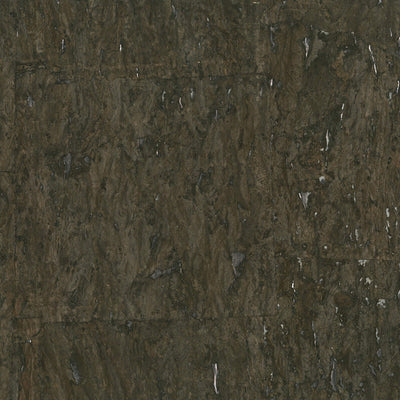 product image of Cork Textural Wallpaper in Espresso/Silver 547