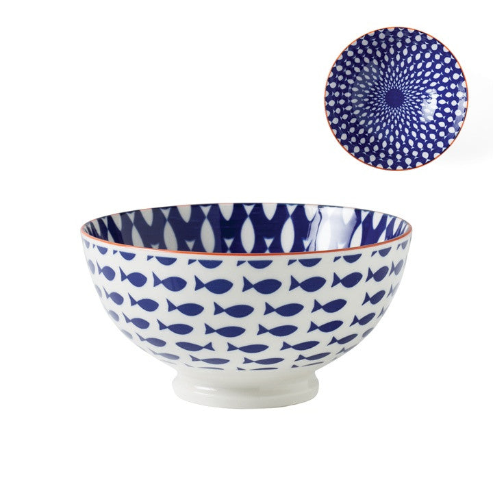 media image for medium kiri porcelain bowl in fish design by torre tagus 2 279