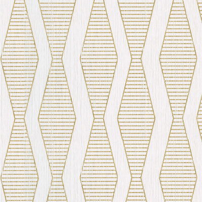 product image of Crepe-Effect Art Deco Wallpaper in Gold/White 552