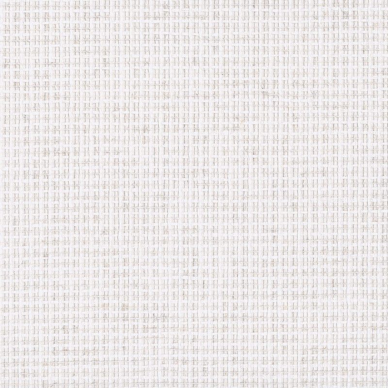 media image for Grasscloth Textural Basket Weave Wallpaper in White/Ivory 283