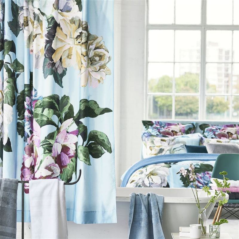 media image for Delft Flower Sky Shower Curtain Design By Designers Guild 239