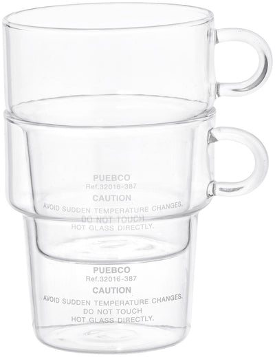 product image for borosilicate glass mug deep stacking design by puebco 15 51