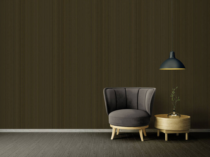 media image for Modern Stripes Textured Wallpaper in Black/Gold 270