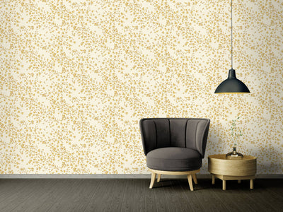 product image for Floral Petite Textured Wallpaper in Beige/Yellow from the Versace IV Collection 97