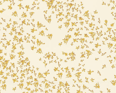 product image for Floral Petite Textured Wallpaper in Beige/Yellow from the Versace IV Collection 78