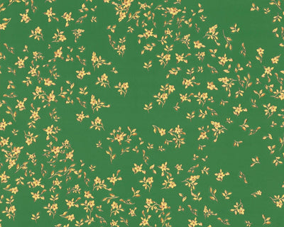 product image of Floral Petite Textured Wallpaper in Green/Gold from the Versace IV Collection 549