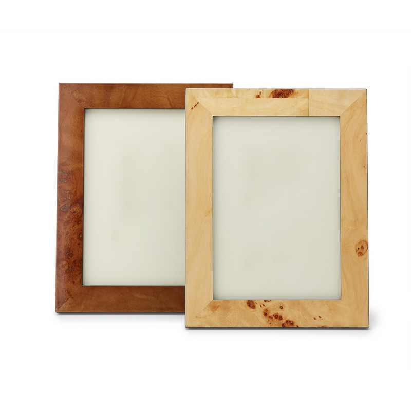 media image for Burled Wood 5" x 7" Photo Frame in Gift Box in Various Colors 269