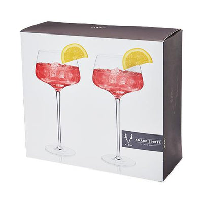 product image for angled crystal amaro spritz glasses 3 14