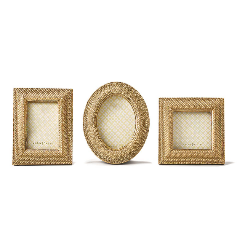 media image for tuileries golden dots photo frame in assorted shapes design by twos company 1 283
