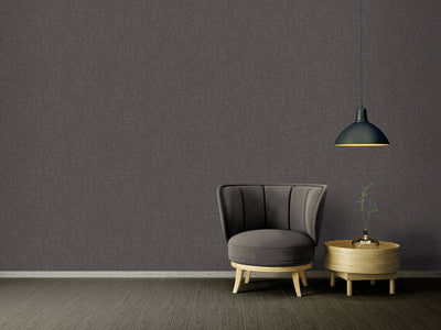 product image for Faux Fabric Textured Wallpaper in Black/Metallic 80