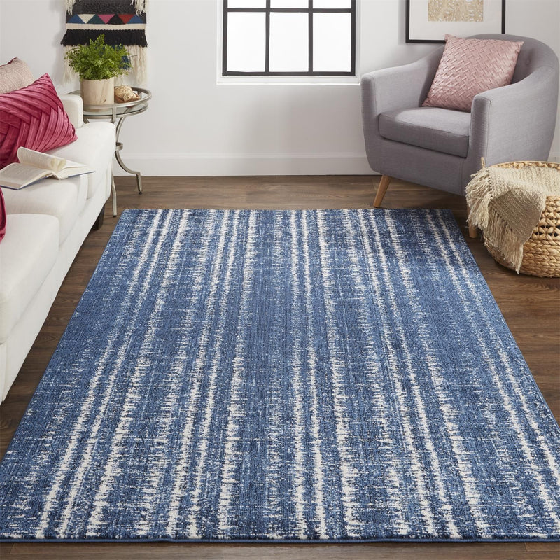 media image for Meera Blue and Ivory Rug by BD Fine Roomscene Image 1 211
