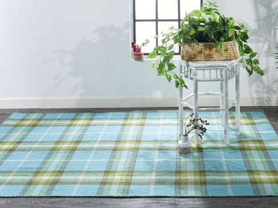product image for Jens Hand Woven Blue and Green Rug by BD Fine Roomscene Image 1 6