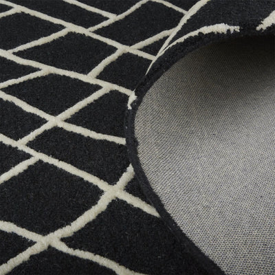 product image for Cavan Hand Tufted Black and Ivory Rug by BD Fine Roll Image 1 78