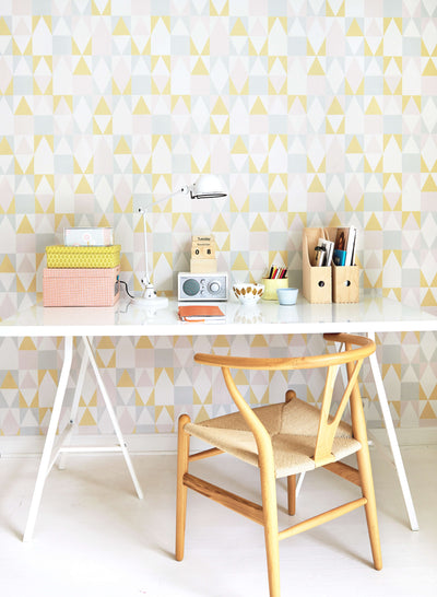 product image for Alice Pink/Yellow Wallpaper by Majvillan 7