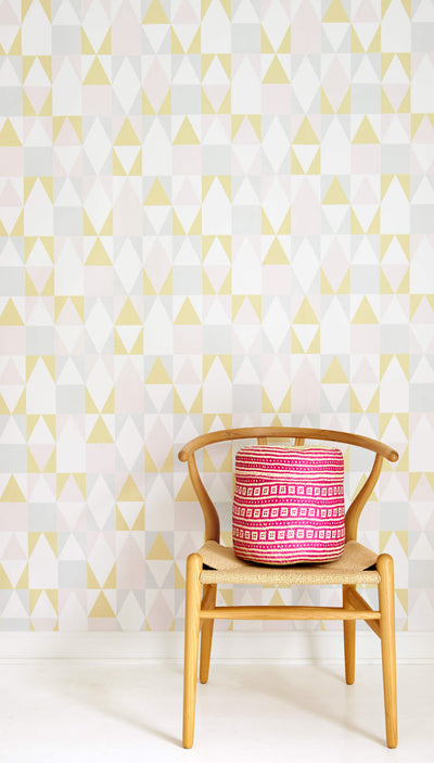 product image for Alice Pink/Yellow Wallpaper by Majvillan 64
