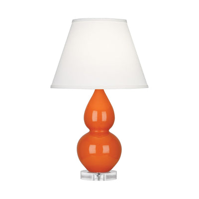 product image for pumpkin glazed ceramic double gourd accent lamp by robert abbey ra 1685 8 92