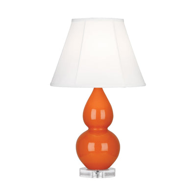 product image for pumpkin glazed ceramic double gourd accent lamp by robert abbey ra 1685 7 58